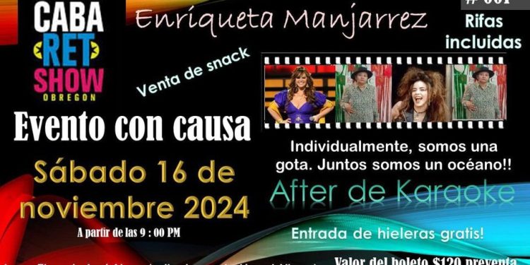 EVENTO CON CAUSA PARA APOYAR A ENRIQUETA MANJARREZ EN BENITO JUÁREZ