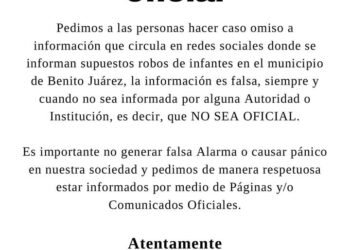 Alertan por FALSA ALARMA