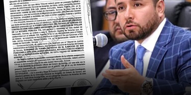 Senador Suplente pierde su Notaría 114 en Hermosillo